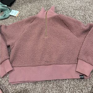🫐PINK Victoria's Secret Mauve Sherpa Turtleneck Sweater